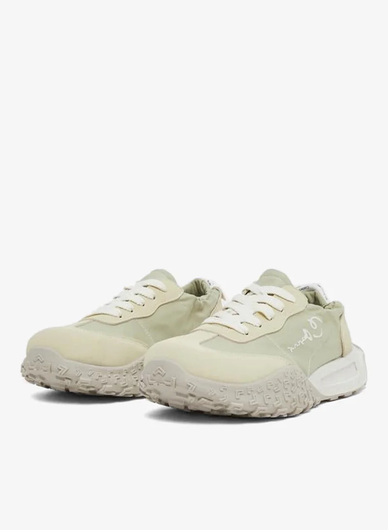 Take Two Take Two Women Printed Panel Stretch-Lace Sneakers