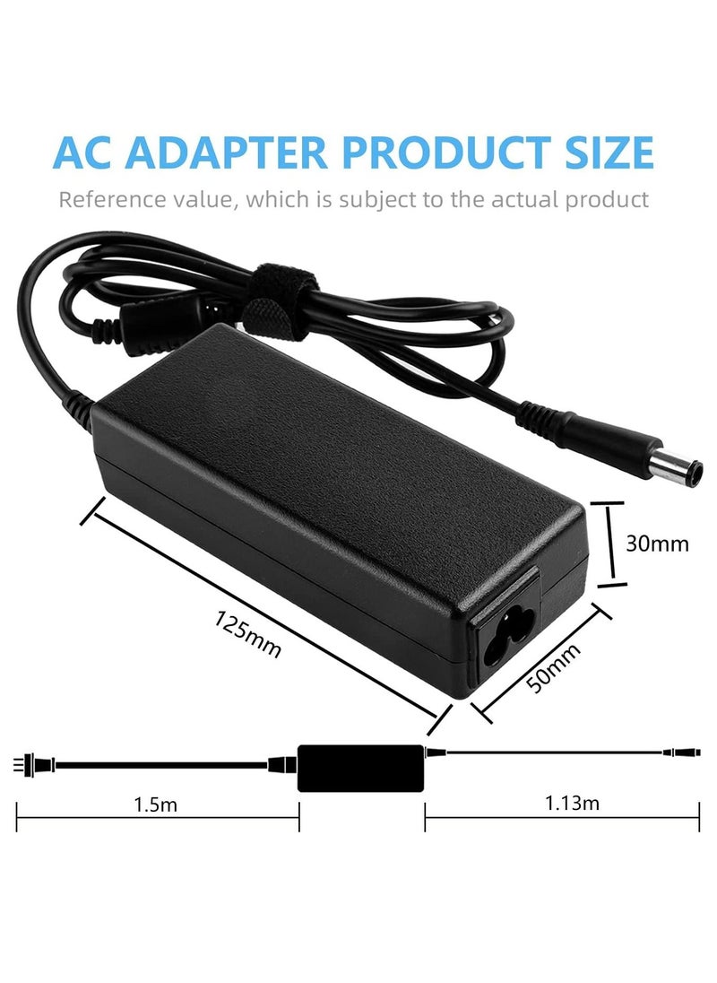 Generic - 90W Power Adapter Charger For HP EliteBook 820 840 850 G1 G2 8440p 8460p, Probook 430 440 450 455 G1 G2 4430s 4530s 6470b 6570b, Pavilion DV7 DV6 DV5 DV4 DM4 G7 G6, Compaq Cq57 Cq58 Cq617.4 x 5.0MM - Image 1