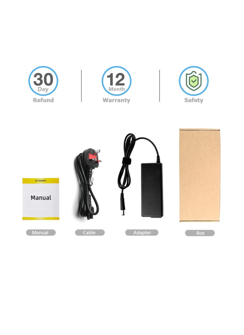 Generic - 90W Power Adapter Charger For HP EliteBook 820 840 850 G1 G2 8440p 8460p, Probook 430 440 450 455 G1 G2 4430s 4530s 6470b 6570b, Pavilion DV7 DV6 DV5 DV4 DM4 G7 G6, Compaq Cq57 Cq58 Cq617.4 x 5.0MM - Image 1