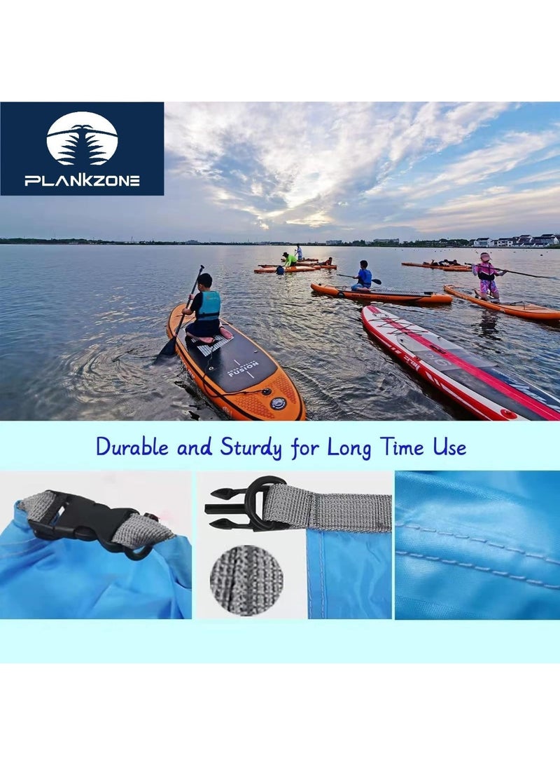 Plankzone Waterproof Dry Bag Roll Top Compression Sack, 20L, Army Blue, Lightweight Foldable for Kayaking, Beach, Rafting, Boating, Hiking, Camping, Fishing with Floating Waterproof Phone Pouch - Image 4