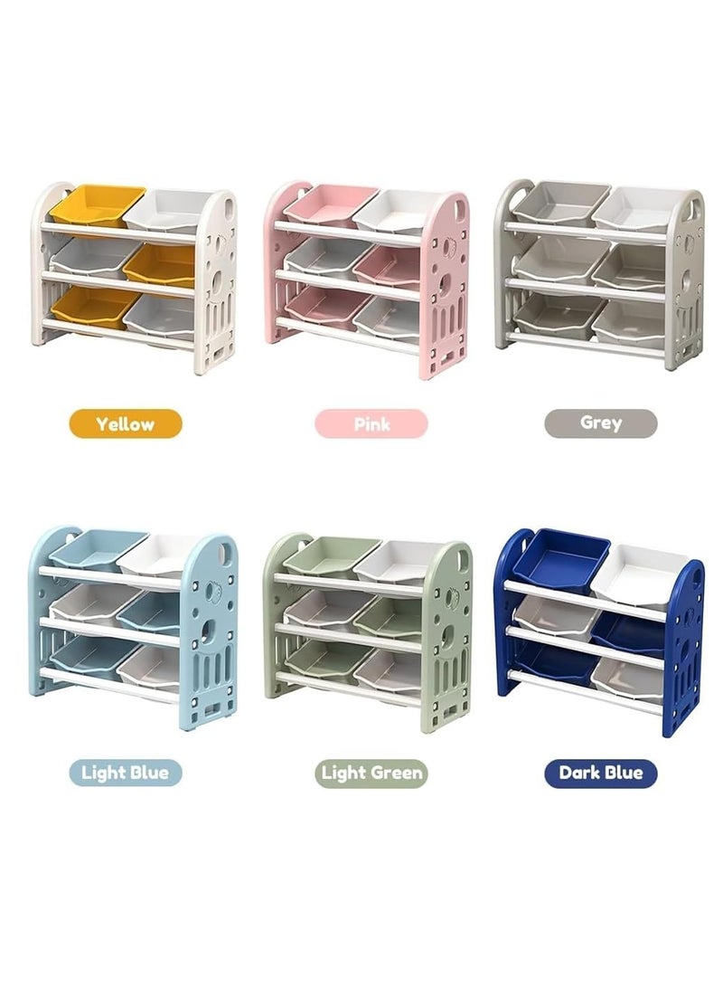 ميكسد الأطفال لعبة تخزين مجلس الوزراء مع 6 صناديق متعددة الوظائف الحضانة تخزين مجلس الوزراء ، مجلس الوزراء أثاث الأطفال مع الرفوف ، لعبة غرفة ، غرفة نوم ، غرفة المعيشة مربع ( الأخضر ) - Image 2