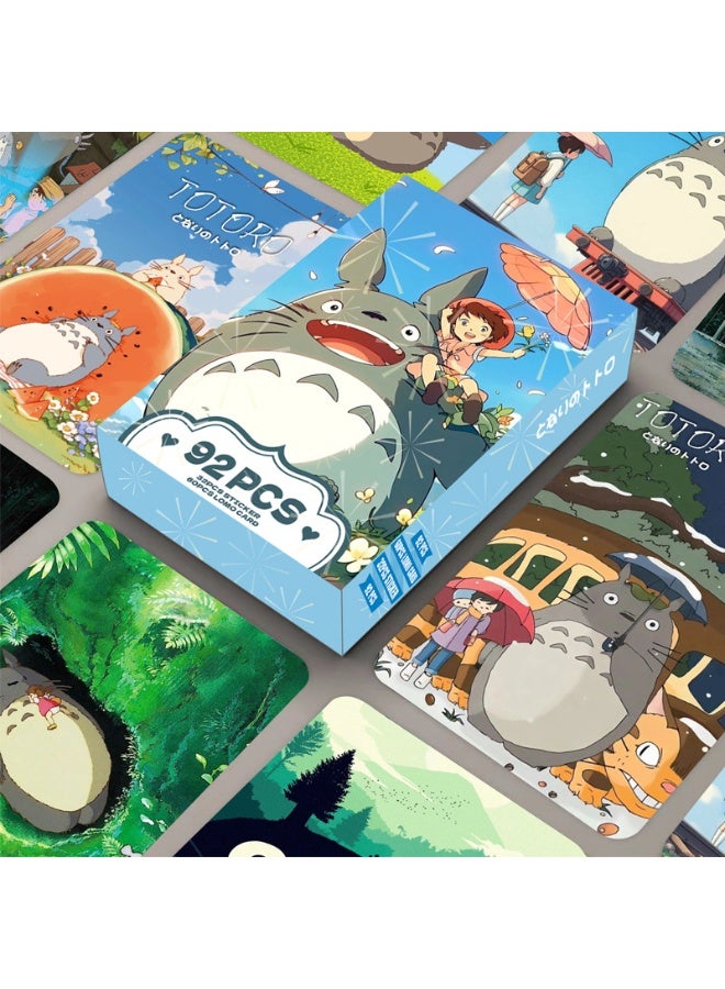 NIBEMINENT 92 Pcs Cartoon My Neighbor Totoro Double-sided Lomo Cards Card For Fans Collection Gifts - Image 1