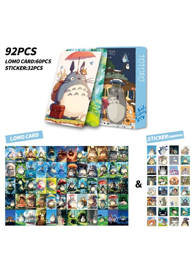 NIBEMINENT 92 Pcs Cartoon My Neighbor Totoro Double-sided Lomo Cards Card For Fans Collection Gifts - Image 2