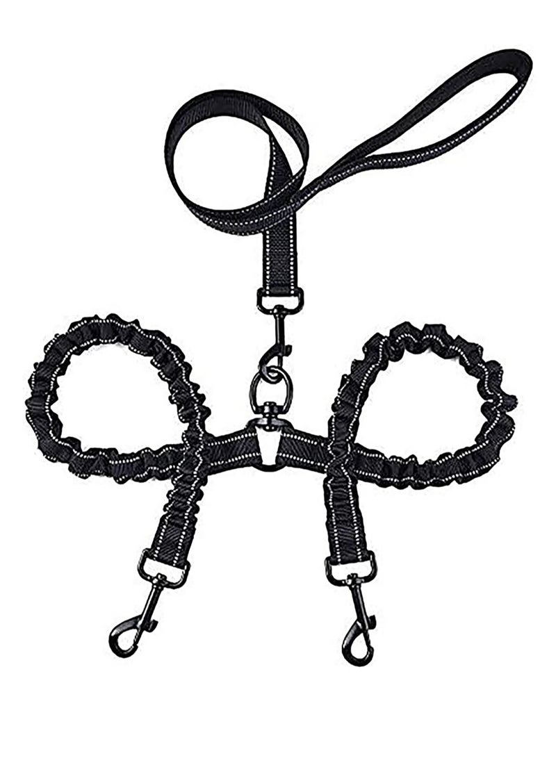 KASTWAVE Double Dog Lead, Dual Leash Coupler Splitter No Tangle with Comfortable Padded Handles for Training & Walking 2 Dogs, Reflective Adjustable Dog Leads - Image 1