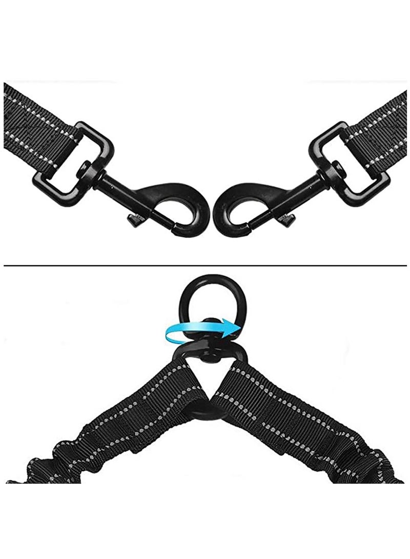 KASTWAVE Double Dog Lead, Dual Leash Coupler Splitter No Tangle with Comfortable Padded Handles for Training & Walking 2 Dogs, Reflective Adjustable Dog Leads - Image 4