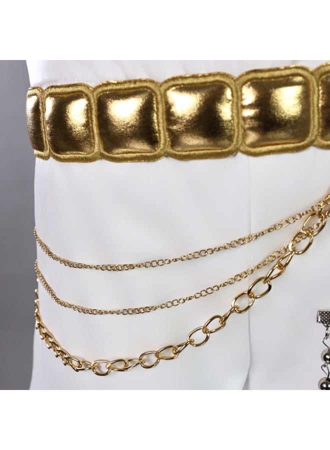 زي المحاربة الخيالية للفتيات – طقم تنكري باللونين الأبيض والذهبي(R) - Image 4