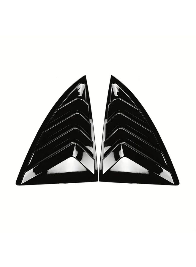 Carbon Fiber Look Rear Window Louvers Side Vent Trim Cover For Model Y 2020 2024 - Image 5