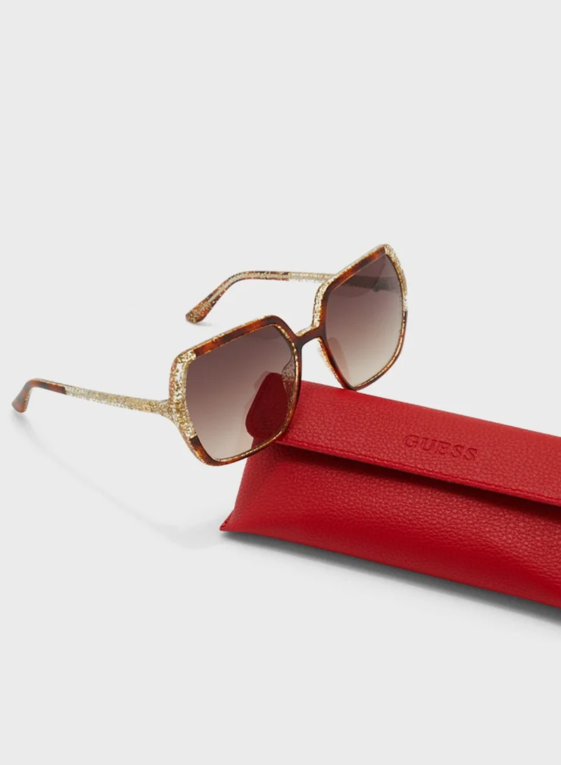 GUESS Injected Oversized Sunglasses