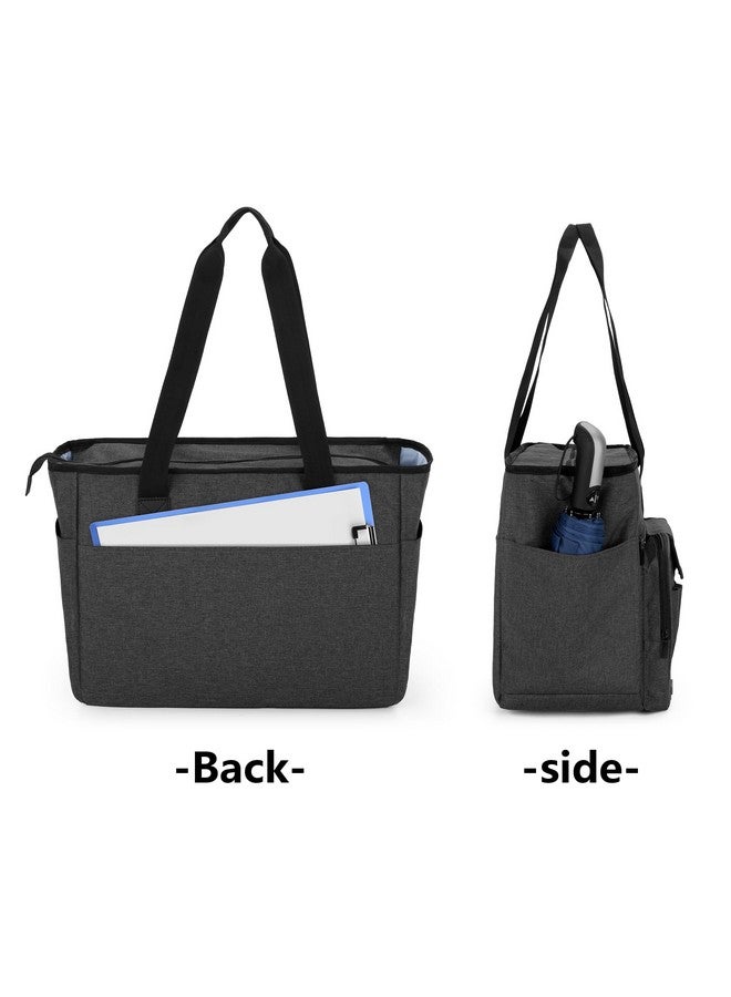 Trunab Nurse Tote Bag for Work with Padded 15.6” Laptop Sleeve, Nurse Bag for Hospice Visit, Home Health Care (Black) - Image 4