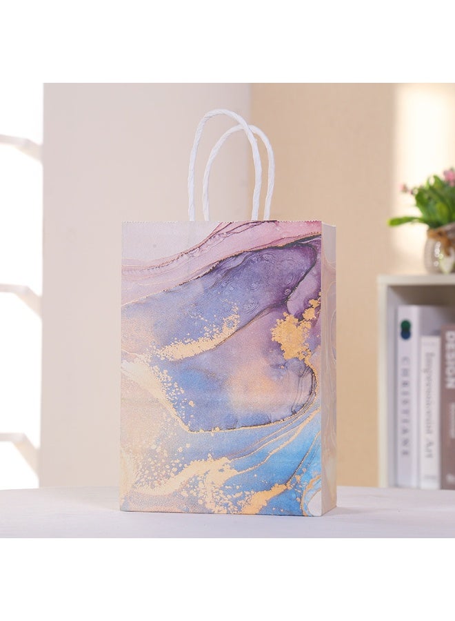 دوغي أكياس هدايا ، 25 عبوة 21 × 15 × 8 سم أكياس هدايا ، أكياس هدايا رخامية فاخرة متوسطة الحجم ، 5 أكياس هدايا متنوعة لعيد الأب ، عيد مونثر ، عيد الحب ، عيد الميلاد ، الزفاف ، هدايا الحفلات - Image 4