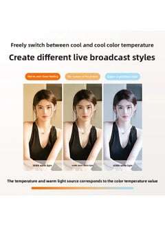 General Live Light Anchor Desktop Computer With Double Row LED Facial Beauty Rejuvenation Studio Background Atmosphere Light-Specifications:Double Lamp With Baffle  - Image 4