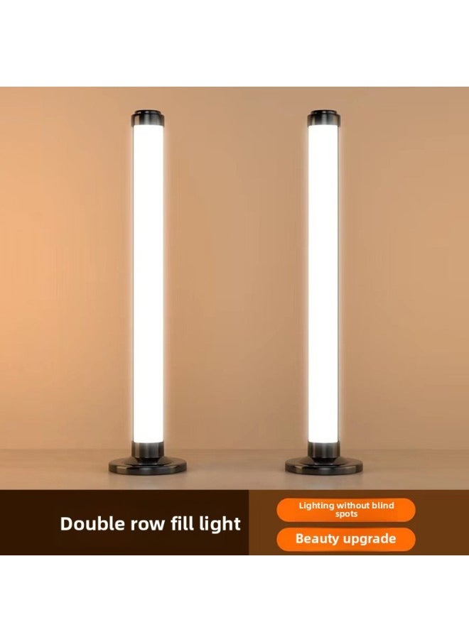 General - Live Light Anchor Desktop Computer With Double Row LED Facial Beauty Rejuvenation Studio Background Atmosphere Light-Specifications:Double Lamp With Baffle - Image 1
