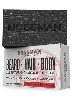 bossman Ossman Men'S Bar Soap 4 In 1 Beard Wash Shampoo Body Wash And Conditioner 4 Oz  - Image 1