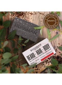 bossman Ossman Men'S Bar Soap 4 In 1 Beard Wash Shampoo Body Wash And Conditioner 4 Oz  - Image 5
