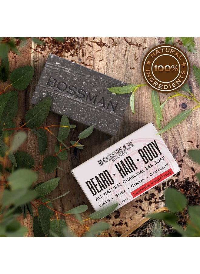 bossman - Ossman Men'S Bar Soap 4 In 1 Beard Wash Shampoo Body Wash And Conditioner 4 Oz - Image 1