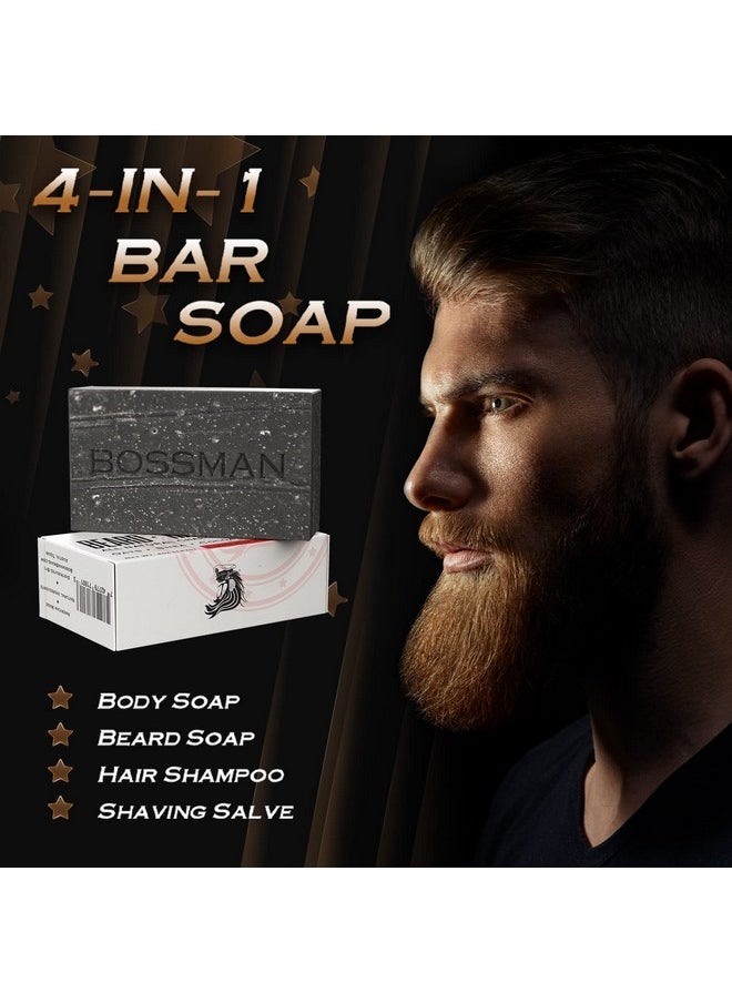 bossman - Ossman Men'S Bar Soap 4 In 1 Beard Wash Shampoo Body Wash And Conditioner 4 Oz - Image 1