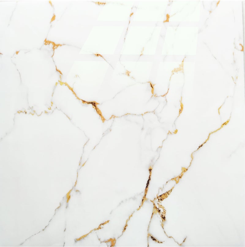 SHOWCOLOUR 20 Sheets Peel and Stick Backsplash Marble Look 12X12 Self Adhesive Wall Tile Back Splashes for Kitchen Bathroom Colorful Tiles 20 Golden - Image 2