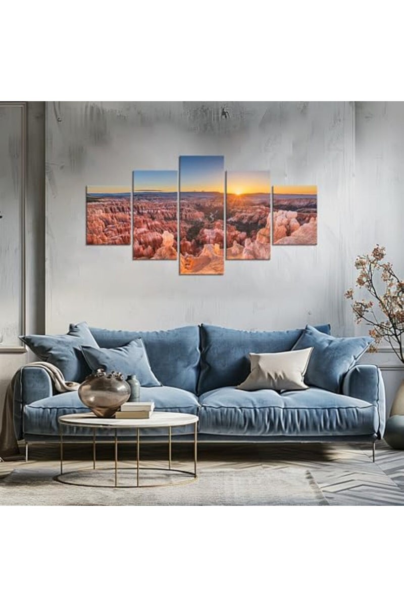 Artbrush Tower Bryce Canyon National Park Horizon Sunrise Wall Art Picture Canvas Print - Image 5