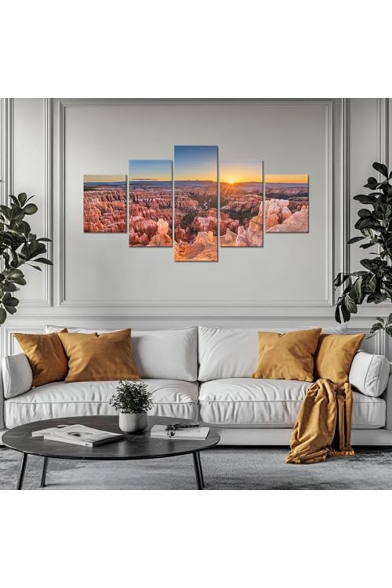 Artbrush Tower Bryce Canyon National Park Horizon Sunrise Wall Art Picture Canvas Print - Image 4