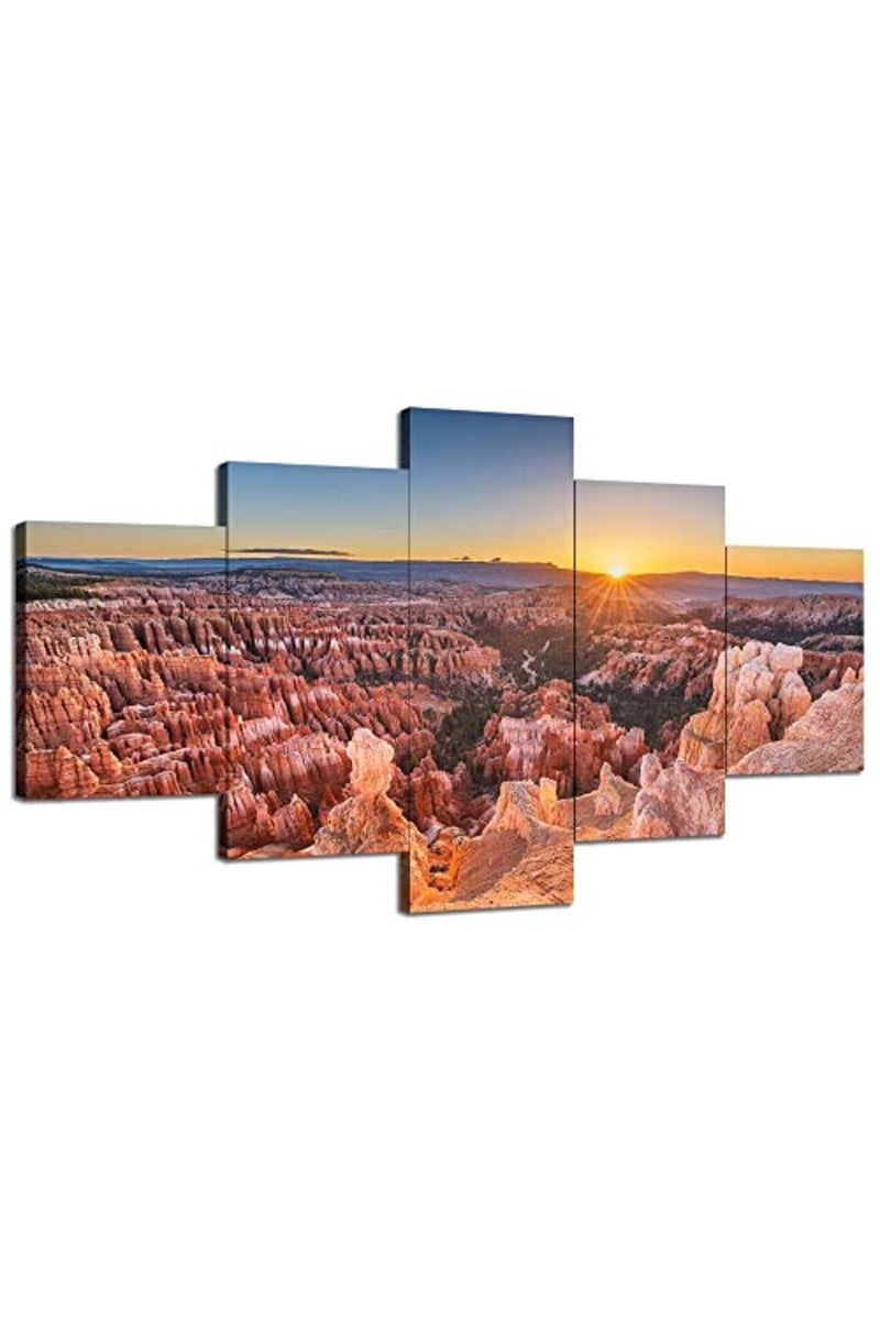 Artbrush Tower Bryce Canyon National Park Horizon Sunrise Wall Art Picture Canvas Print - Image 3