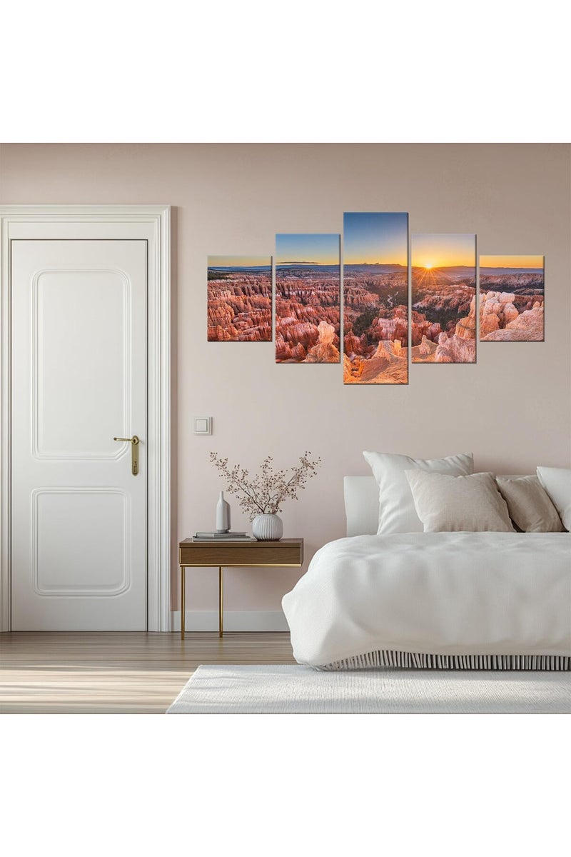Artbrush Tower Bryce Canyon National Park Horizon Sunrise Wall Art Picture Canvas Print - Image 1