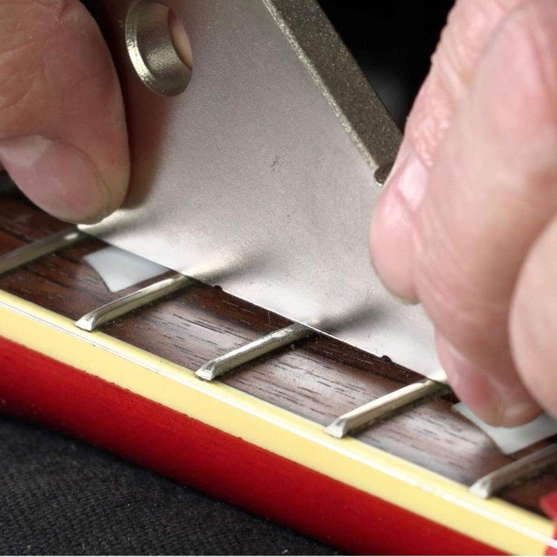 Stainless Steel 4 in 1 Guitar Repair Tool for Buzzing Fret Action Pickup Leveling - Image 5