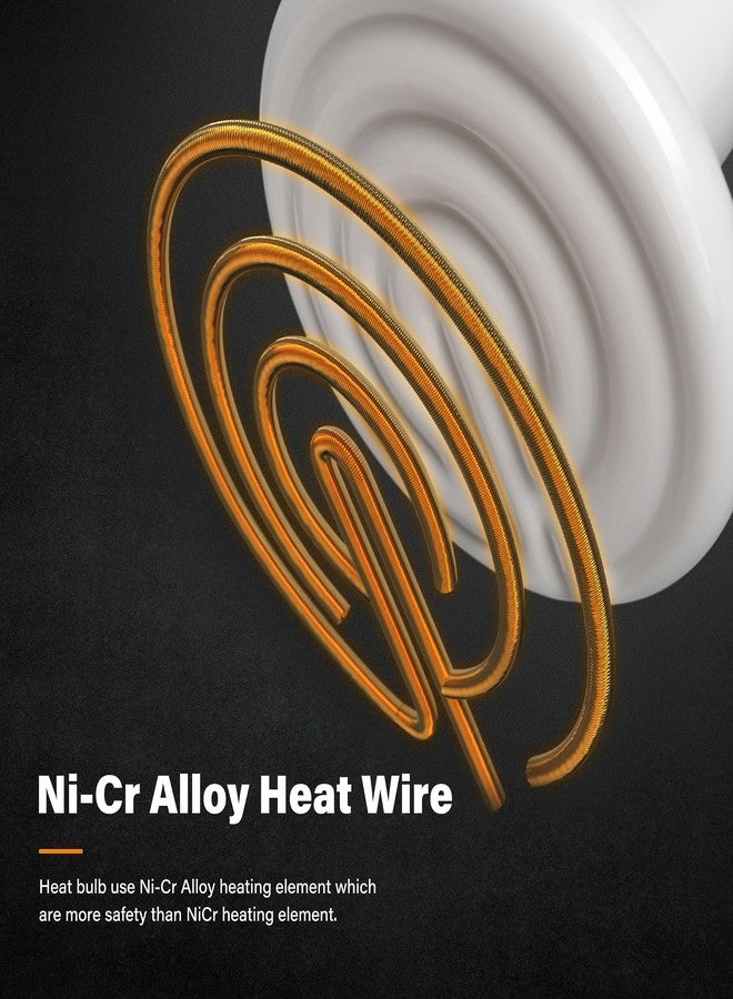 باعث حرارة سيراميكي YSSOA بقوة 150 واط، مصابيح حرارية للزواحف، مصباح حراري سيراميكي للزواحف والبرمائيات والدجاج والكلاب والقطط، عبوة واحدة، أبيض - Image 3