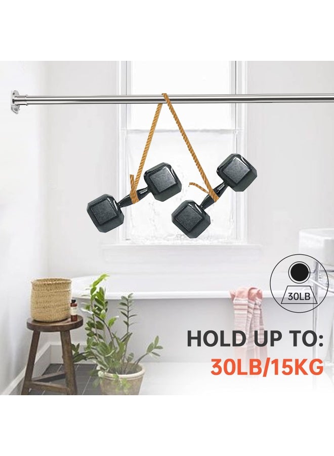 BRIOFOX Adhesive Shower Curtain Rod Holder No Drilling Invisible Wall Mount Holder Transparent Rod Retainer 2 PackRod Not Included - Image 4