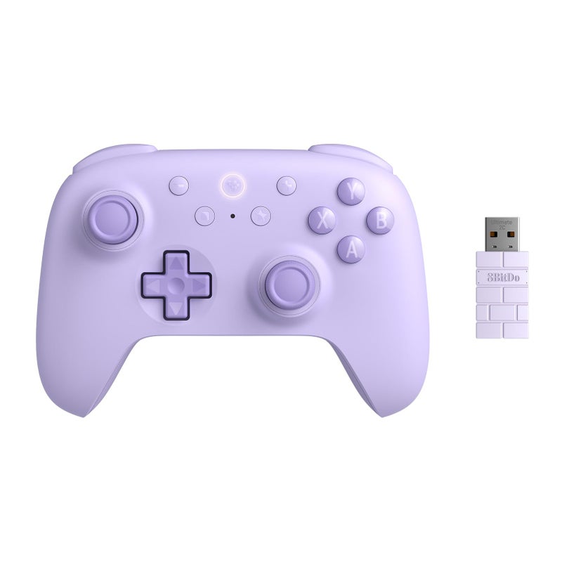 8BitDo Ultimate 2C Wireless Controller for Windows PC and Android with 1000 Hz Polling Rate Hall Effect Joysticks and Triggers and Remappable L4R4 Bumpers Purple