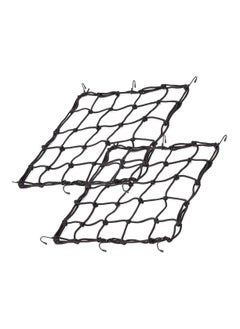 SYOSI Cargo Net Elastic Motorcycle Luggage Bungee Netting with 6 Adjustable Metal Hooks Stretchable Bungee Cord Mesh Load Net for Bike Paddle board Quad Canoe Moped ATV 2 Pcs  - Image 1
