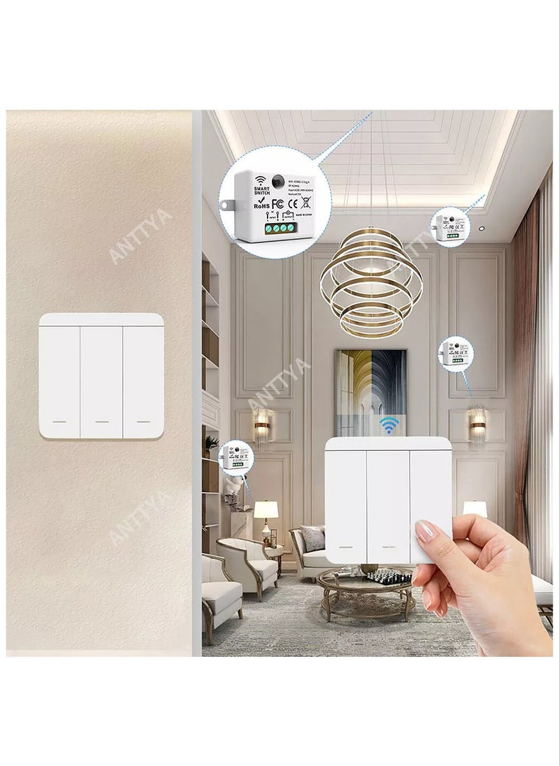 Generic Wireless Light Switch 433Mhz Mini Remote Control,85-250V 10A Smart Relay Receiver, Wall Switch Panel, Led Lamp Fan ﻿  - Image 3