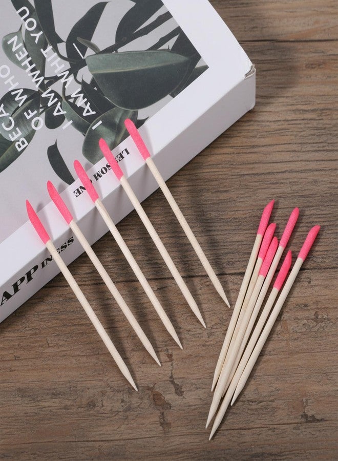 Eldraqth Sanding Sticks for Plastic Models, 50 Pcs Natural Wooden Cuticle Pusher Sticks Pink Pumice Stone Cuticle File Double-Headed Manicure Fine Detailing Tools for Manicure Pedicure Home Salon Mani Pedi - Image 5