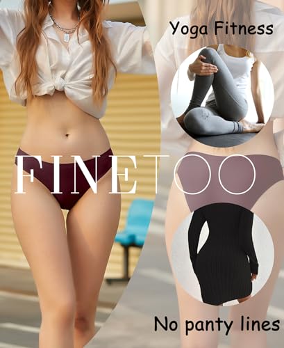 FINETOO 6 Pack Women’s Seamless Hipster Underwear No Show Panties Invisibles Briefs Soft Stretch Bikini Underwears XS-XXL(S) - Image 4