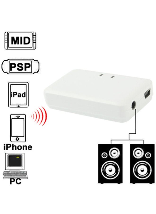 BURAQ Mini Bluetooth Music Receiver for iPhone 4 & 4S / 3GS / 3G / iPad 3 / iPad 2 / Other Bluetooth Phones & PC, Size: 60 x 36 x 15mm (White)  - Image 2