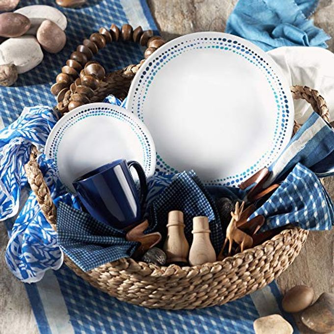 Corelle Livingware Ocean Blues 16-Pc Dinnerware Set - Image 2