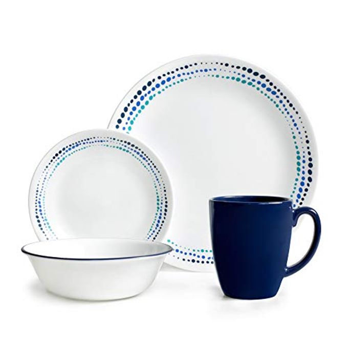 Corelle Livingware Ocean Blues 16-Pc Dinnerware Set - Image 1