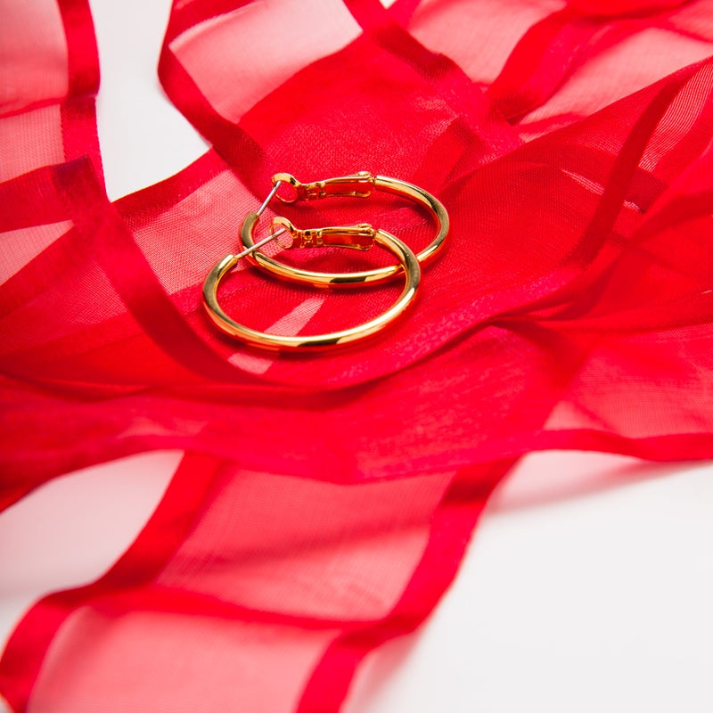 Lifetime Jewelry Hoop Earrings for Women and Men 24k Real Gold Plated (Gold) - Image 4