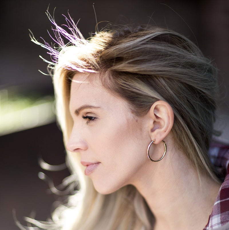 Lifetime Jewelry Hoop Earrings for Women and Men 24k Real Gold Plated (Gold) - Image 2