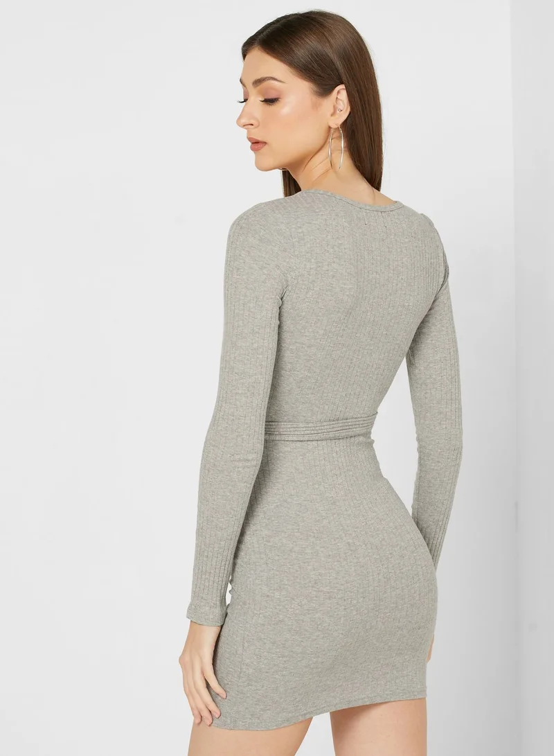 Ginger Two Tone Wrap Dress