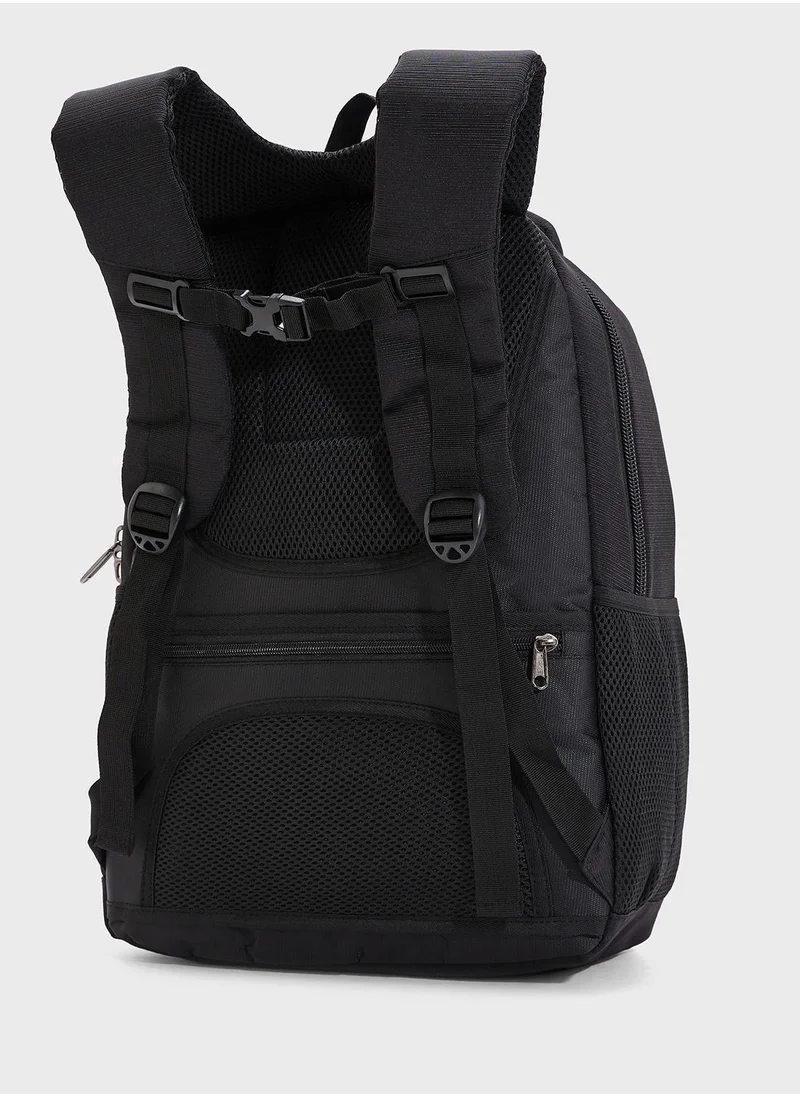 Robert Wood Multiple Compartment Padded Backpack