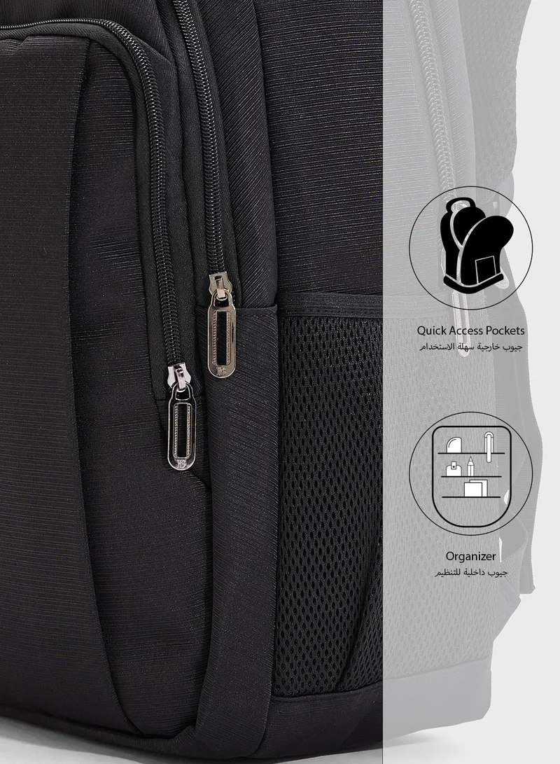 Robert Wood Multiple Compartment Padded Backpack