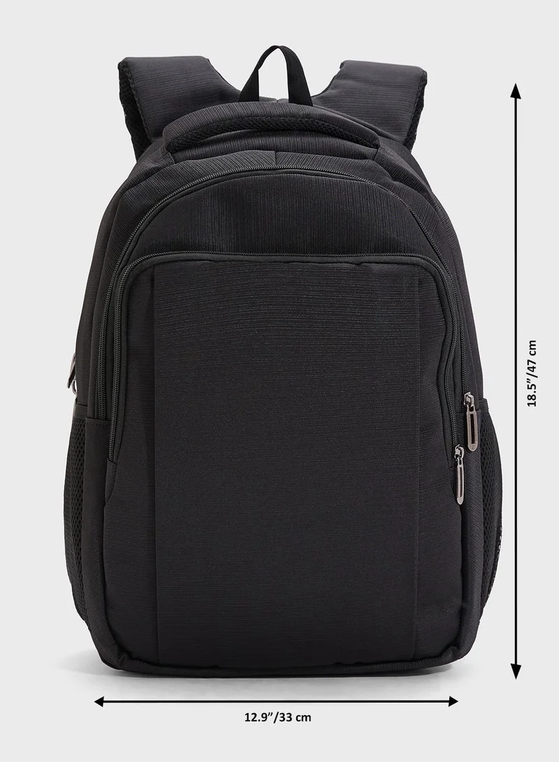 Robert Wood Multiple Compartment Padded Backpack