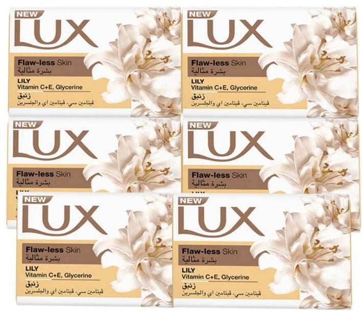 Lux Flaw-less Skin Lily Vitamin C+E, Glycerine Set of 6 PCS 170g - Image 1