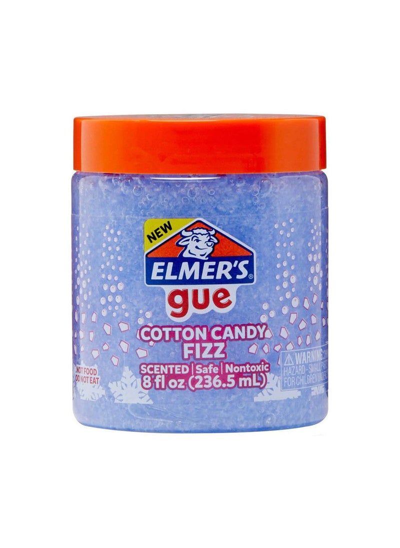 Elmers Elmer's GUE Premade Slime Cotton Candy Fizz, Scented Slime for Sensory Play - 236.5ml, Blue - Image 1