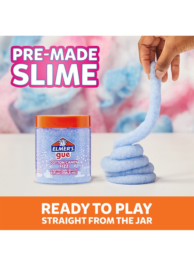 Elmers Elmer's GUE Premade Slime Cotton Candy Fizz, Scented Slime for Sensory Play - 236.5ml, Blue - Image 3