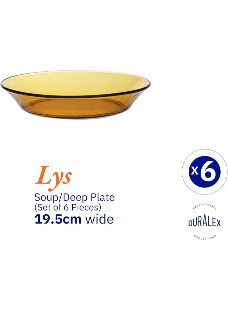 دوراليكس طبق حساء دوراليكس العنبر 19.5 سم (مجموعة من 6 قطع) - Image 2