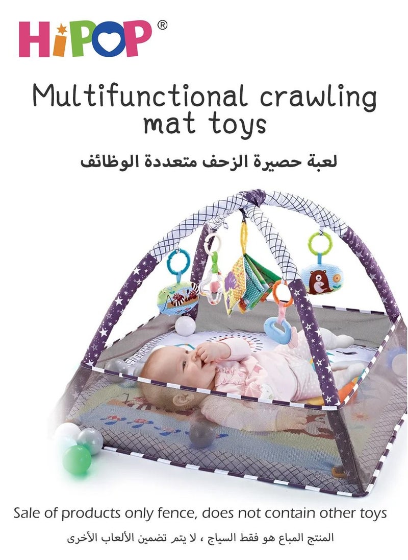 Baby Activity Gym and Ball Pit with Hanging Toys,Multifunctional Ocean Ball Pool 80*80*55cm