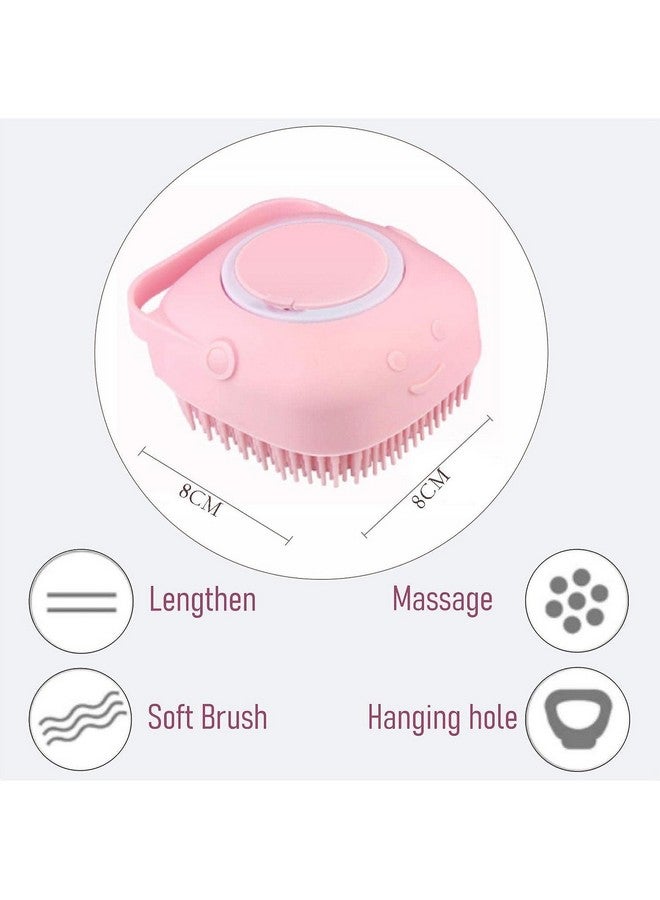 GS E-Com Baby Showers Silicone Bath Square Brush filling Shampoo Baby Adult Bath And Back Towel Pet Massage Skin Scrubber Bath Brush - Image 2