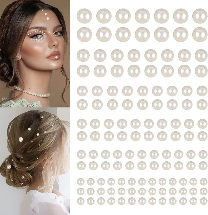 Self-Adhesive Pearl Stickers – 3D Pearl Gems, Scrapbooking, Phone Case Decoration, Mixed Sizes
