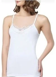 Seher Yıldızı Morning Star Thin Strap Laced Undershirt 12 Pieces